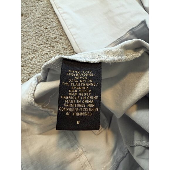 Renuar Straight Leg Stretch Ankle Pant Womens Size 6 Side Slit Faux Pockets - Picture 7 of 8